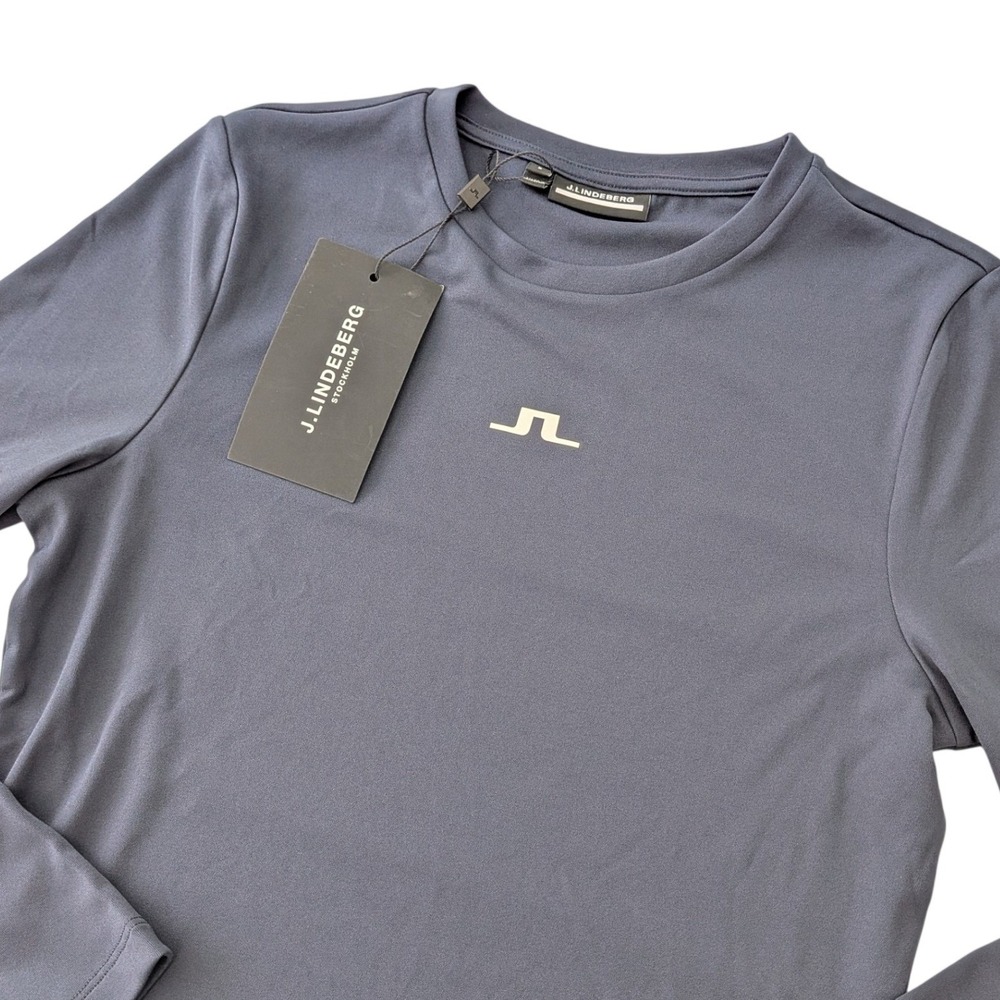J.Lindeberg Ada Long Sleeve Golf Shirt Women's S Navy Performance Top NWT